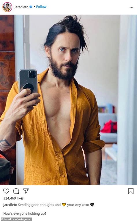 Jared Leto 48 Posts Smoldering Selfie Showing Off His Muscular Chest