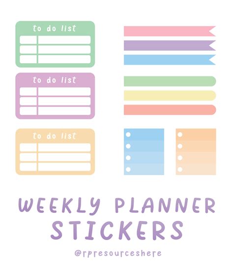 WEEKLY PLANNER STICKERS by rpresourceshere on DeviantArt