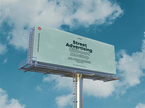 Free Street Advertising Billboard Mockup PSD