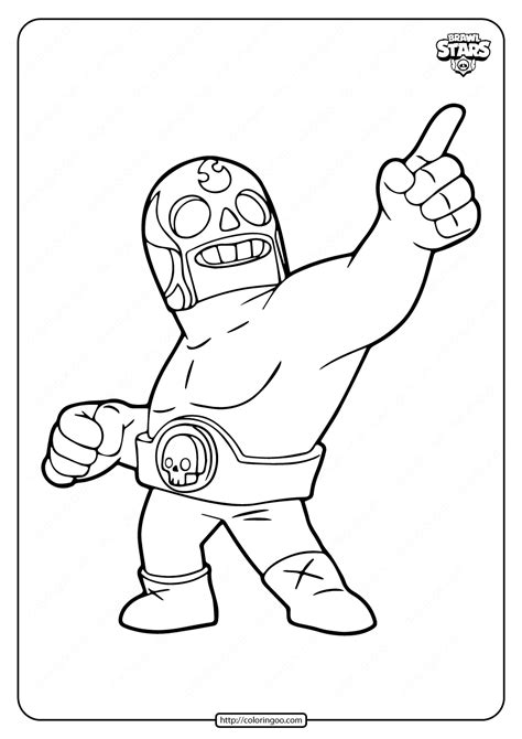 El Primo Brawl Stars Coloring Pages