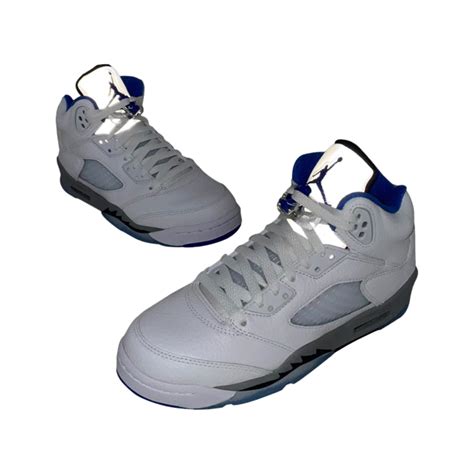 Air Jordan 5 Retro Gs White Hyper Royal 440888140