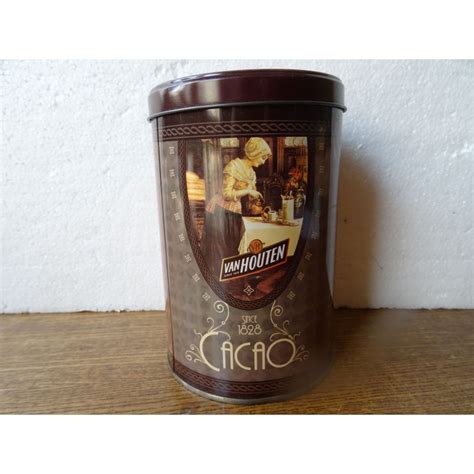 BOITE CACAO VAN HOUTEN DIAMETRE 10CM HT 15CM Tigrebock