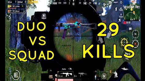 29 KILLS SANHOK DUO Vs SQUAD PUBG GAME PLAY MOBILE