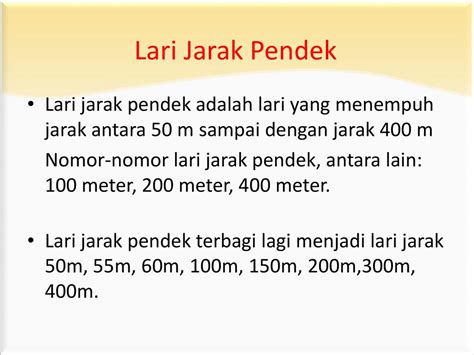 Nomor Nomor Lari Jarak Pendek Ujian