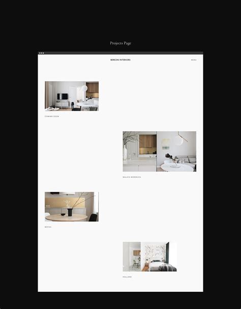 Minimalist design for Interior designer from Russia :: Behance