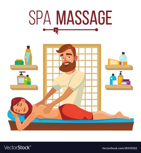 Spa Massage Relaxation Wellness Salon Royalty Free Vector