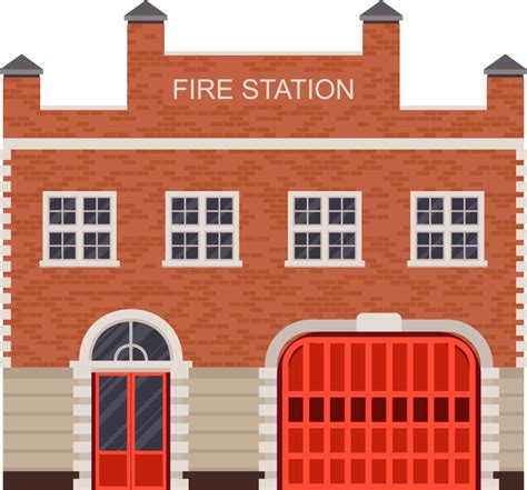 Fire Station Building Clipart