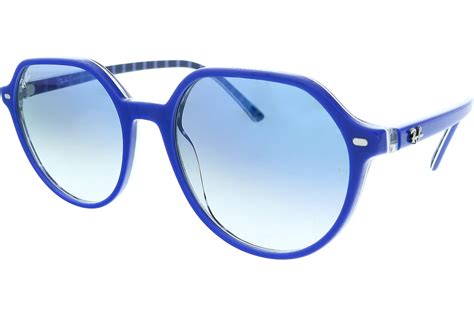 Ray Ban Aviator Sunglasses Blue 0rb2195 13193f Thalia In Acetate Metal Us