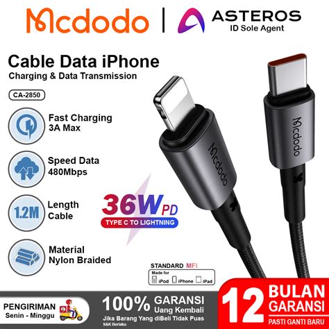 Jual MCDODO Kabel Data Type C To Lightning PD Fast Charging 18w 20w 36w