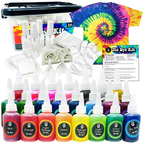 Premium Tie Dye Kit DIY Tie Dye Kits for Adults Fabric Shirt Clothes Decorating Tye Dye 24 Non ...