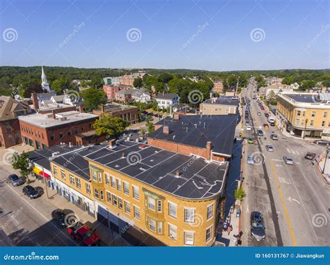 Waltham City Center Aerial View Massachusetts Usa Stock Image Image