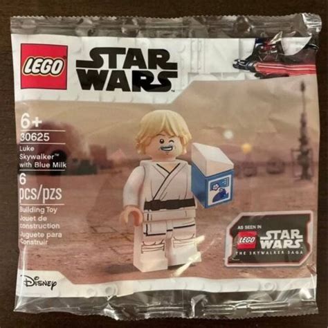 Lego Luke Skywalker With Blue Milk Minifigure Fast Shipping