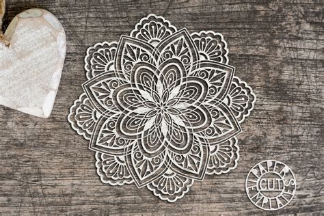 SVG Mandala Cut File For Laser Cutting Cricut Silhouette 570936