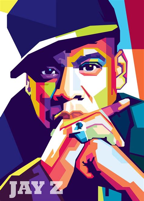 Jay Z In Wpap Poster Picture Metal Print Paint By Erik Artriza