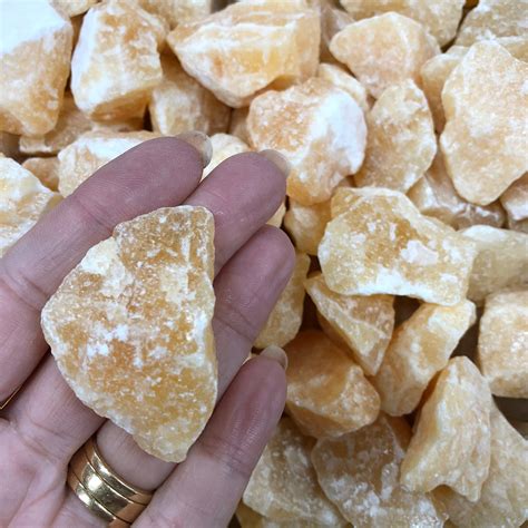 Honey Calcite Rough Small 1pc Aus Crystals