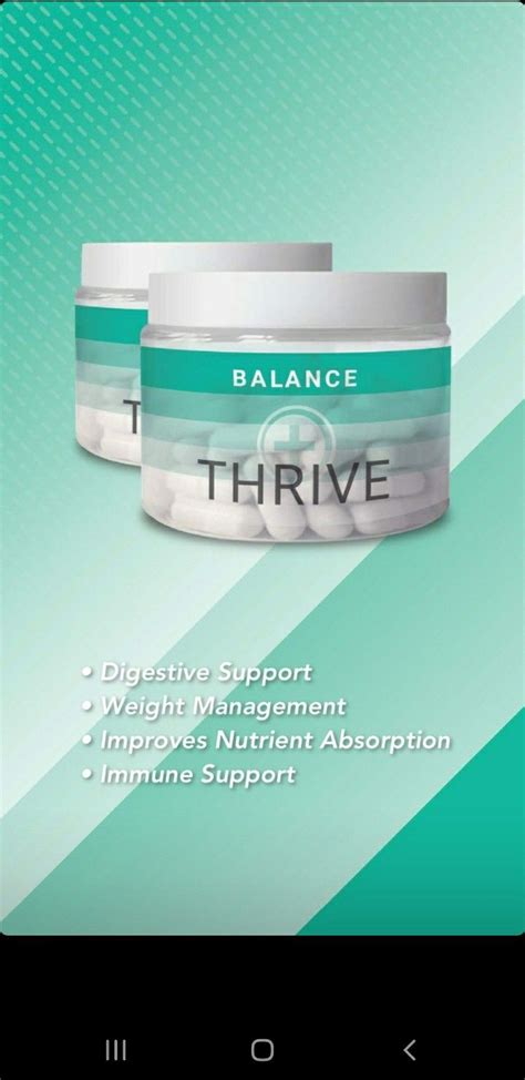 Thrive Balance Thrive Experience Thrive Digestive Support