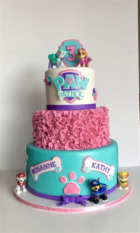 Auroras Bday Party Ideas Paw Patrol Birthday Cake Girl Paw Patrol Birthday Cake Paw Patrol Cake