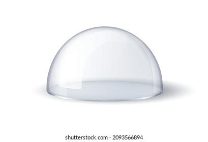 Transparent Dome Protected Acrylic Half Sphere Stock Vector Royalty