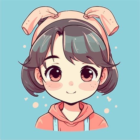 Lindo Anime Kawaii Chica Personaje De Dibujos Animados Con Ilustraci N