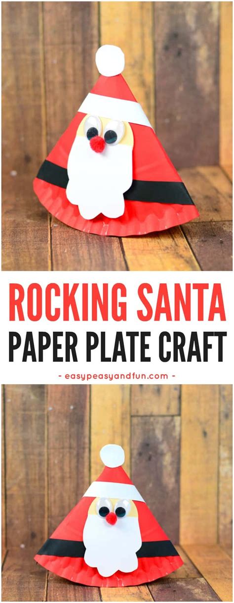 Penguin Paper Plate Craft Rocking Paper Plate Santa Easy Peasy And Fun