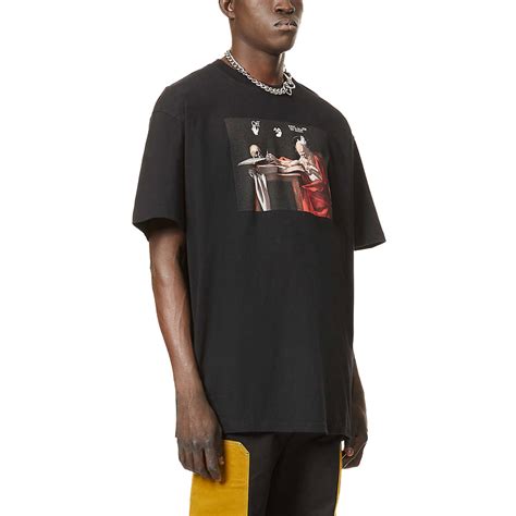 Off White C O Virgil Abloh Caravaggio Graphic Print Cotton Jersey T