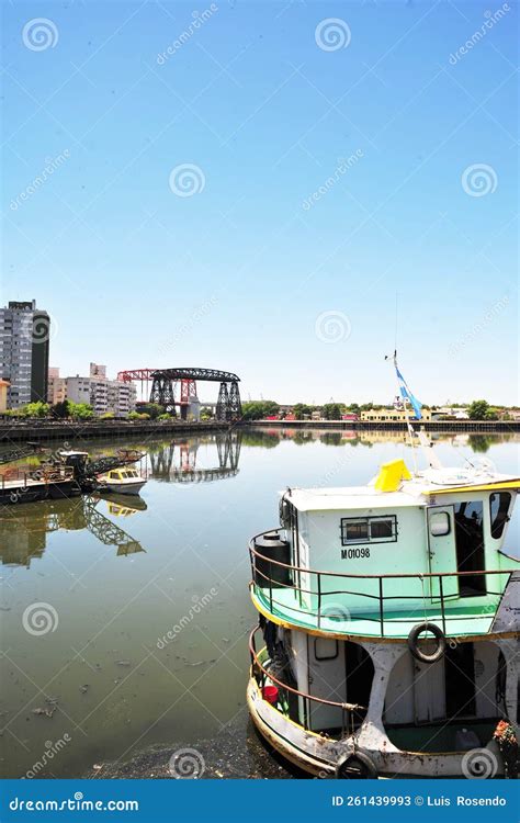 : Old Nicolas Avellaneda Steel Bridge Across Riachuelo In La Boca, Buenos Aires Argentina. Stock ...