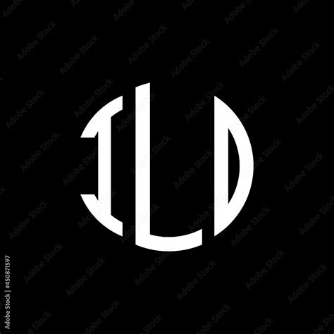 ILO letter logo design. ILO modern letter logo with black background ...