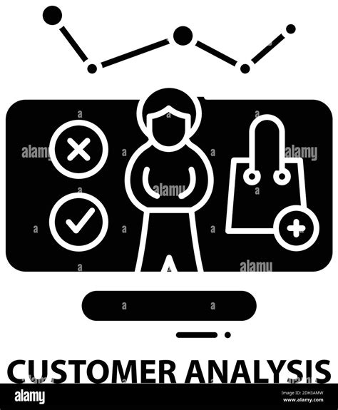 icono de análisis del cliente signo vectorial negro con trazos