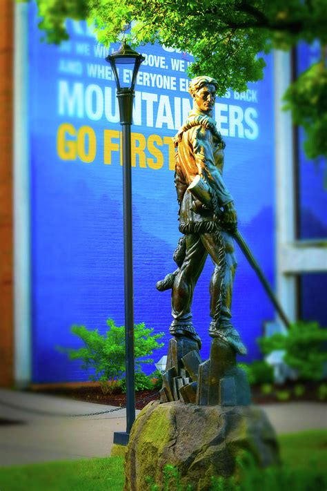 West Virginia University Mountaineer Statue Front View Photograph by Aaron Geraud | Fine Art America