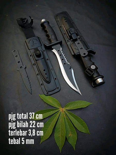 Jual Pisau Komando Survival Hunting Knife Sangkur Survival Outdoor TNI