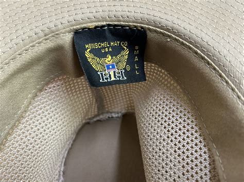 Vtg Henschel USA Khaki Aussie Breezer Mesh HAT Sz Sm Gem