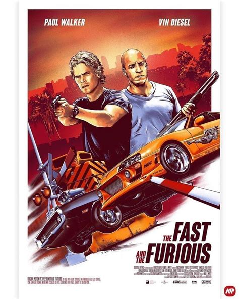 Fast And Furious Movie Poster Rapido Y Furioso Autos Rapidos Y Furiosos Fotos De Paul Walker