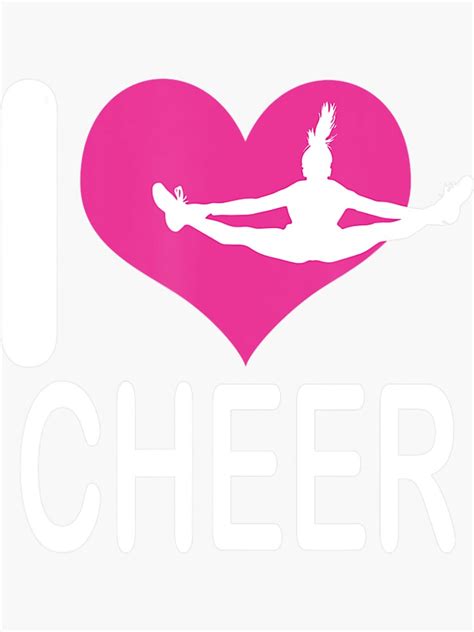 Cheerleading I Love Cheer Cheerleader Sticker By Melissa2k3 Redbubble