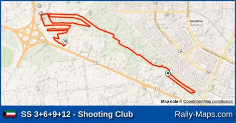 SS 3 6 9 12 Shooting Club Stage Map Kuwait International Rally 2011