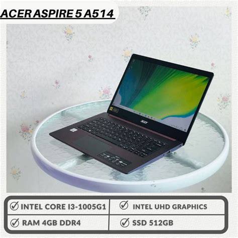 Jual LAPTOP ACER ASPIRE 5 A514 53 INTEL CORE I3 1005G1 RAM4GB SSD512GB