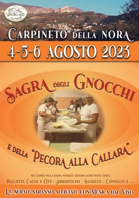 A Carpineto Della Nora Torna La Sagra Degli Gnocchi E Della Pecora Alla