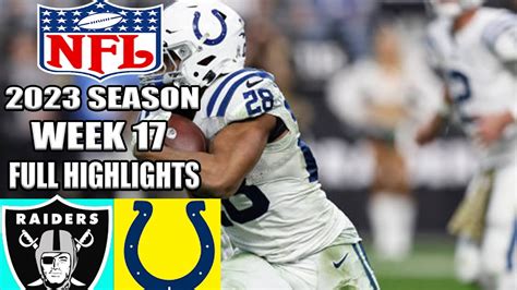 Indianapolis Colts Vs Las Vegas Raiders Week Full Game Nfl