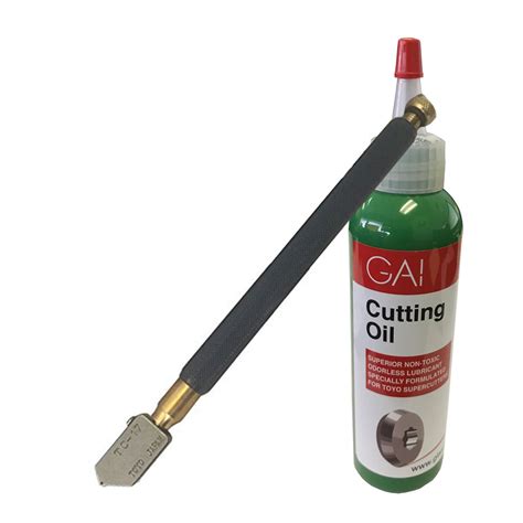 Toyo Tc17b Metal Handle Straight Head Oil Cutter And Glass Cutting Oil