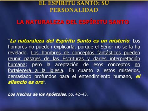 La Doctrina Del Espíritu Santo