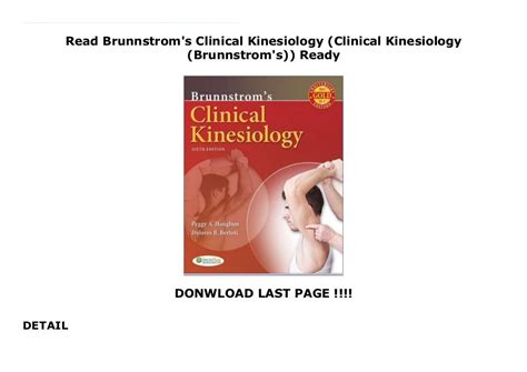 Read Brunnstrom's Clinical Kinesiology (Clinical Kinesiology ...