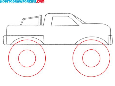 How To Draw A Monster Truck Easy Drawing Tutorial For Kids