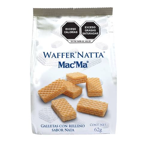 Galletas Mac Ma Waffer Natta Con Relleno Sabor Nata 62 G Walmart