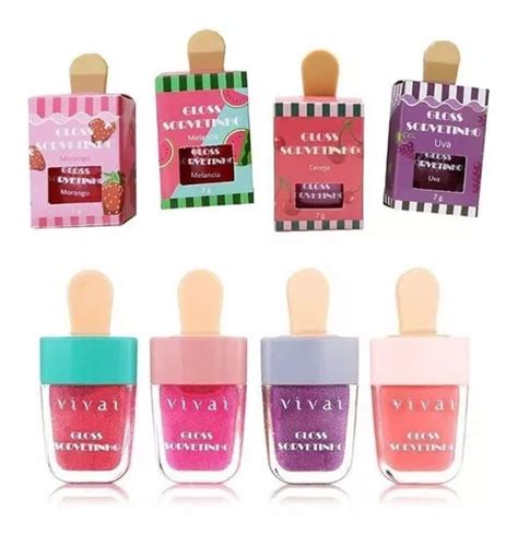 Gloss Sorvetinho Vivai Kit Lindas Cores Brilho Labial Parcelamento