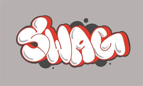 The Word Swag Written In Red And White On A Gray Background With Black