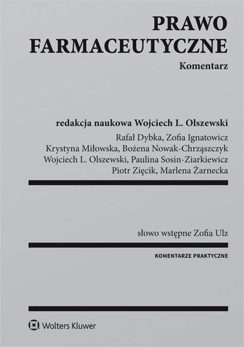 Prawo Farmaceutyczne Komentarz Ebook Epub Sosin Ziarkiewicz