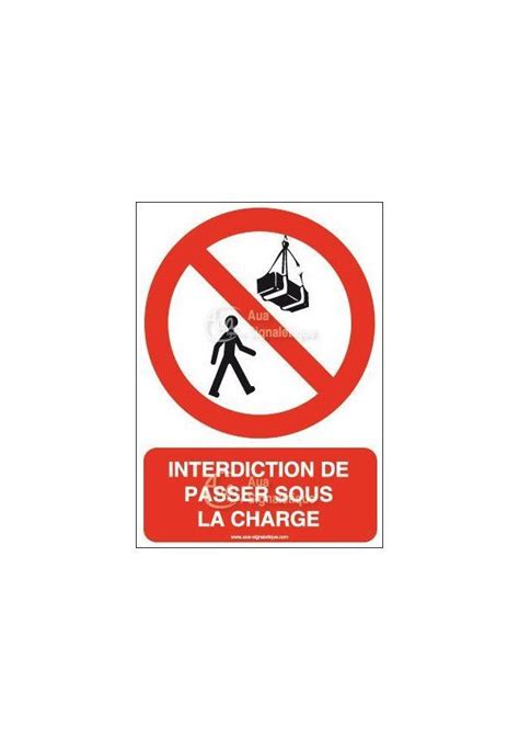 Panneau Interdiction De Passer Sous Une Charge Vertical