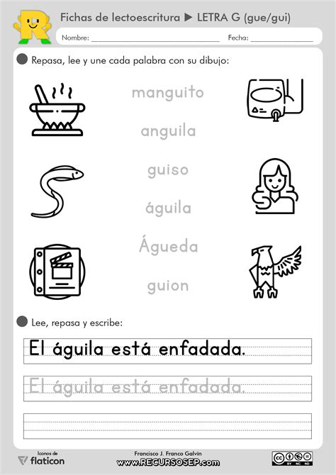 Ejercicio De Palabras Con Ga Gue Gui Go Gu Spanish Classro Iransmarts