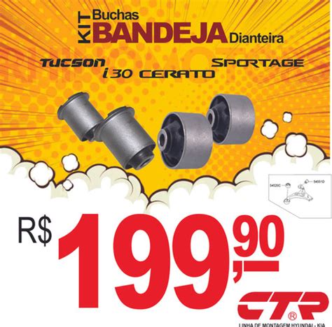 Kit Buchas Bandeja Balan A Tucson I Kia Cerato Sportage Rhino Motors