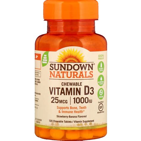 Sundown Naturals Vitamin D3 1000 Iu