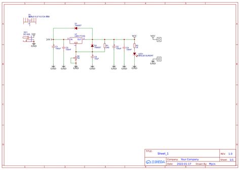 Lm317可调稳压电源 嘉立创eda开源硬件平台